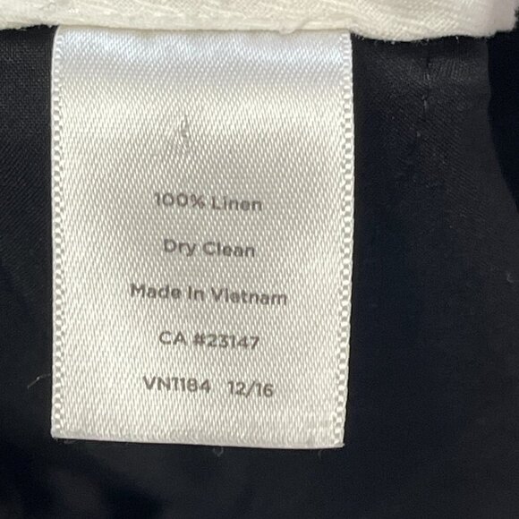 Talbots Chelsea Crop Black Dress Pants Women's 8 100% Linen Lightweight Minimal - Picture 12 of 13
